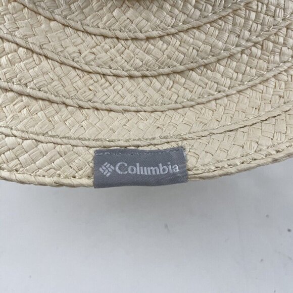 Columbia Paper Fedora Hat Women’s OS Decorative Band Wide Brim Sun Hat Hike - Picture 5 of 10